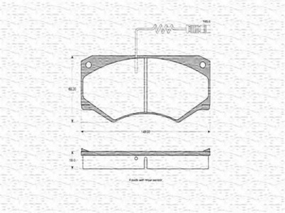 MAGNETI MARELLI 363702160546 -  Комплект тормозных колодок, дисковый тормоз